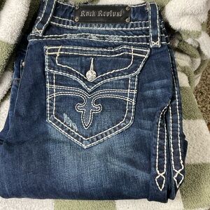 Rock Revival Women's Dark Blue Boot Cut Jeans